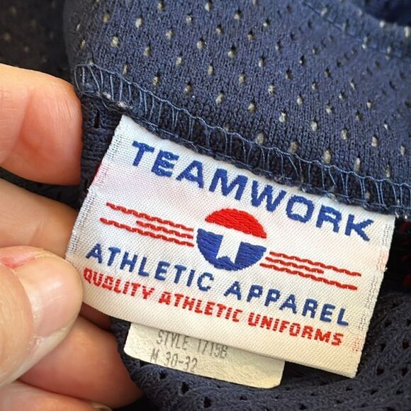 Vintage Teamwork Athletic Apparel navy blue baseball shirt with Chiefs on front - Picture 7 of 8